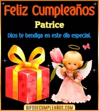 Feliz Cumpleaños Dios te bendiga en tu día Patrice